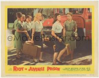 9z708 RIOT IN JUVENILE PRISON LC #2 1959 sexy bad girls carrying their luggage by bus!