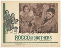 9z713 ROCCO & HIS BROTHERS LC #1 1961 Luchino Visconti, bandaged Alain Delon, Annie Girardot