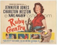 9z719 RUBY GENTRY TC 1953 sleazy bad girl Jennifer Jones, Charlton Heston, directed by King Vidor!