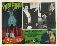 9z729 SANTO EN EL TESORO DE DRACULA Spanish/US LC 1969 old man wards off scared vampire Aldo Monti!