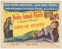 9z765 SIREN OF ATLANTIS TC 1947 art of sexy Maria Montez in Atlantis The Lost Continent!