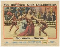 9z782 SOLOMON & SHEBA LC #7 1959 barely-dressed Gina Lollobrigida does a sexy dance at ceremony!