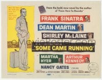 9z783 SOME CAME RUNNING TC 1958 full-length art of Frank Sinatra + Dean Martin, Shirley MacLaine!