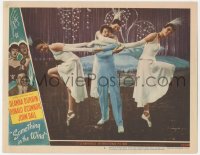 9z785 SOMETHING IN THE WIND LC #3 1947 wacky image of pretty dancers twisting Donald O'Connor!