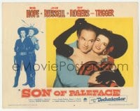 9z790 SON OF PALEFACE LC #2 1952 best close up of Bob Hope with his arms around sexy Jane Russell!