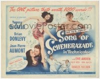 9z793 SONG OF SCHEHERAZADE TC 1946 sexy Yvonne DeCarlo, Brian Donlevy & Jean-Pierre Aumont!
