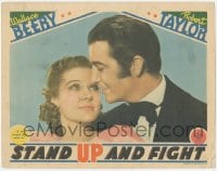 9z804 STAND UP & FIGHT LC 1939 great romantic close up of Robert Taylor & Florence Rice!