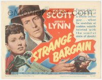 9z813 STRANGE BARGAIN TC 1949 film noir, Martha Scott, Jeffrey Lynn, insurance fraud!