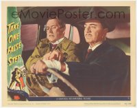 9z836 TAKE ONE FALSE STEP LC #3 1949 close up of William Powell & bloodied Jess Barker in car!