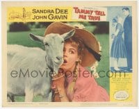 9z840 TAMMY TELL ME TRUE LC #2 1961 wacky close up of Sandra Dee with goat!