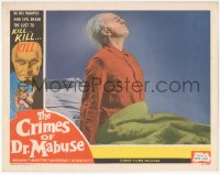 9z851 TESTAMENT OF DR. MABUSE LC R1953 Fritz Lang's psychotic criminal genius, Crimes of Dr. Mabuse
