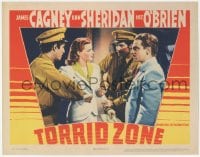 9z887 TORRID ZONE LC 1940 James Cagney watches two guards apprehend sexy Ann Sheridan!