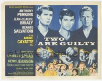 9z901 TWO ARE GUILTY TC 1964 Le Glaive et la balance, Anthony Perkins, Jean-Claude Brialy