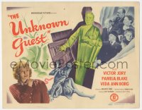 9z918 UNKNOWN GUEST TC 1943 spooky artwork of ghostly Victor Jory emerging from basement!