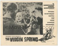 9z929 VIRGIN SPRING LC 1960 Ingmar Bergman's Jungfrukallan, Birgitta Valberg encounters evil man!