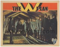 9z933 W PLAN LC 1931 wild image of men lined up in secret tunnel in World War I!