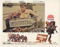 9z937 WATERHOLE #3 LC #6 1967 great c/u of naked James Coburn bathing outdoors by integrity sign!