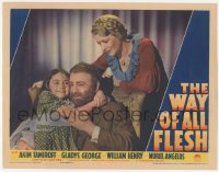 9z939 WAY OF ALL FLESH LC 1940 close up of Akim Tamiroff, Gladys George & 3 year-old June Hedin!