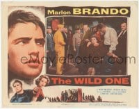9z972 WILD ONE LC 1953 townspeople hold down biker Marlon Brando & get rough with him!