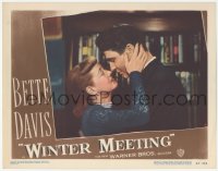 9z975 WINTER MEETING LC #8 1948 romantic close up of Bette Davis & Jim Davis about to kiss!
