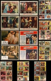 1a297 LOT OF 56 LOBBY CARDS 1940s-1960s incomplete sets from a variety of different movies!