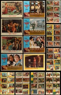 1a289 LOT OF 74 LOBBY CARDS 1950s-1970s incomplete sets from a variety of different movies!