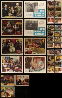 1a304 LOT OF 35 1930S-40S LOBBY CARDS 1930s-1940s incomplete sets from a variety of movies!