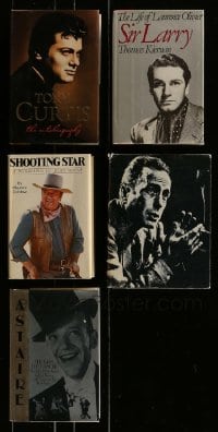 1a015 LOT OF 5 ACTOR BIOGRAPHY HARDCOVER BOOKS 1970s-1990s John Wayne, Humphrey Bogart & more!