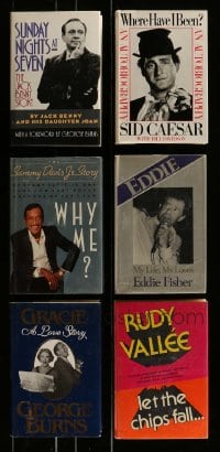 1a017 LOT OF 6 SINGER/COMEDIAN BIOGRAPHY HARDCOVER BOOKS 1970s-1990s Sammy Davis Jr. & more!