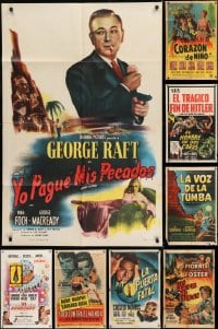 1a268 LOT OF 9 FOLDED SPAN/U.S. ONE-SHEETS 1940s-1960s great images from a variety of movies!
