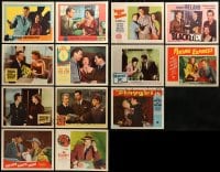 1a331 LOT OF 13 CRIME LOBBY CARDS 1940s-1950s great scenes from a variety of different movies!