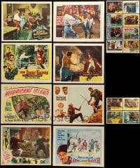 1a316 LOT OF 20 SWORD FIGHTING ADVENTURE LOBBY CARDS 1940s-1960s scenes from a variety of movies!