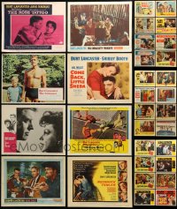 1a306 LOT OF 32 LOBBY CARDS 1950s-1960s with Gary Cooper, Burt Lancaster, and Clark Gable!