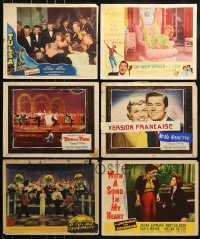 1a350 LOT OF 6 LOBBY CARDS 1940s-1950s great scenes from a variety of different movies!