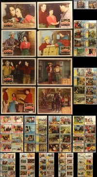 1a283 LOT OF 98 COWBOY WESTERN LOBBY CARDS 1940s-1960s incomplete sets from a variety of movies!