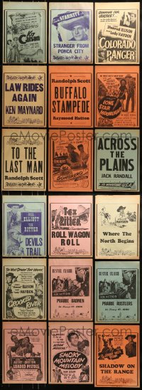 1a151 LOT OF 18 10X13 WESTERN LOCAL THEATER WINDOW CARDS 1940s great images from cowboy movies!