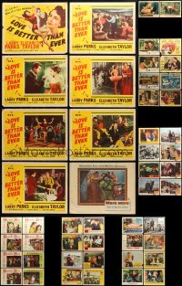 1a298 LOT OF 50 1940S-50S LOBBY CARDS 1940s-1950s incomplete sets from a variety of movies!