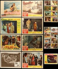 1a315 LOT OF 25 1940s-60s LOBBY CARDS FROM ALAN LADD WESTERN AND WAR MOVIES 1940s-1960s cool!