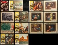 1a330 LOT OF 13 ERROL FLYNN ADVENTURE LOBBY CARDS AND 1 MAGAZINE 1950s-1990s scenes + Filmfax!
