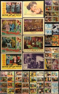 1a291 LOT OF 67 LOBBY CARDS 1940s-1960s incomplete sets from a variety of movies!