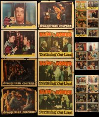 1a310 LOT OF 30 1930S-40S LOBBY CARDS 1930s-1940s incomplete sets from a variety of movies!