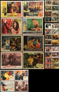 1a303 LOT OF 36 HORROR LOBBY CARDS 1950s-1960s great scenes from a variety of scary movies!