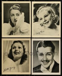 1a517 LOT OF 4 8X10 PICTURE FRAME PHOTOS 1937 movie star portraits with facsimile signatures!
