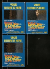1a533 LOT OF 3 BACK TO THE FUTURE 5x7 VIDEO PROMO ITEMS 1985 Your Future is Here...!