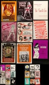 1a363 LOT OF 27 CUT SEXPLOITATION PRESSBOOKS 1960s-1970s advertising for sexy movies with nudity!