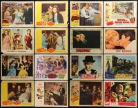 1a325 LOT OF 16 LOBBY CARDS 1940s-1960s great scenes from a variety of different movies!