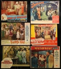 1a348 LOT OF 6 TRIMMED LOBBY CARDS 1940s-1950s great scenes from a variety of different movies!