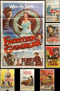 1a270 LOT OF 7 FOLDED WESTERN ONE-SHEETS 1950s-1970s great images from cowboy movies!