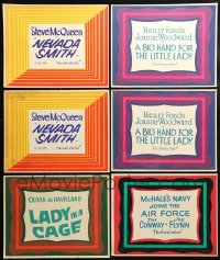 1a349 LOT OF 6 LOCAL THEATER TITLE CARDS 1960s created for lobby sets that didn't have them!