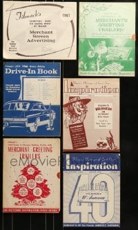 1a068 LOT OF 6 FILMACK'S EXHIBITOR MAGAZINES 1950s-1960s drive-in book, advertising & more!